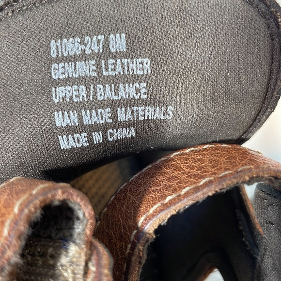 Mens Fisherman Sandals 8M Closed Toe Brown Leather Shoes - Picture 7 of 11